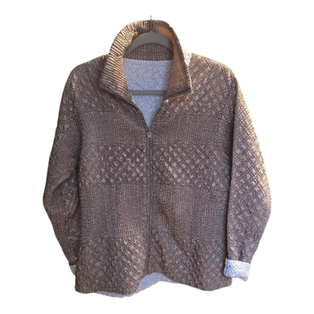 Reversible Textured Zip-Up Jacket - Picture 4 of 5